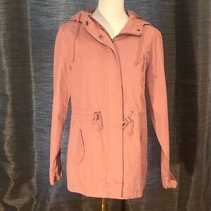 Ambiance Blush Hooded Trench Coat